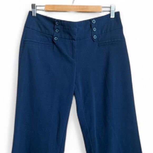 Vintage "Joe B" Navy Bootcut/Flared Dress Pants W/ Button & Pocket Detail. - Picture 2 of 6